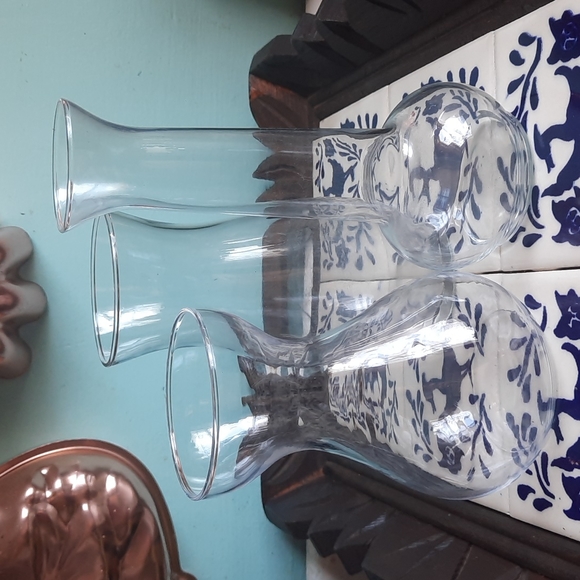 Accents Three Vintage Clear Glass Bud Vases Poshmark